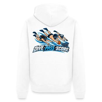 Dive Pass Score Wassersport Action - Unisex Premium Bio Zip Hoodie - Weiß - Hinten - Thijin (182cm)