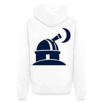 Sternwarte Observatorium Logo - Unisex Premium Bio Zip Hoodie - Weiß - Hinten - Thijin (182cm)