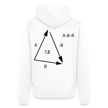 Algebra Mathe - Unisex Premium Bio Zip Hoodie - Weiß - Hinten - Thijin (182cm)