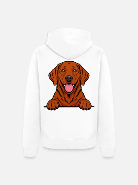Foxred Labrador - Unisex Premium Bio Zip Hoodie - Weiß