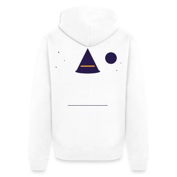 Mondschein Hexenhut Magie - Unisex Premium Bio Zip Hoodie - Weiß - Hinten - Thijin (182cm)