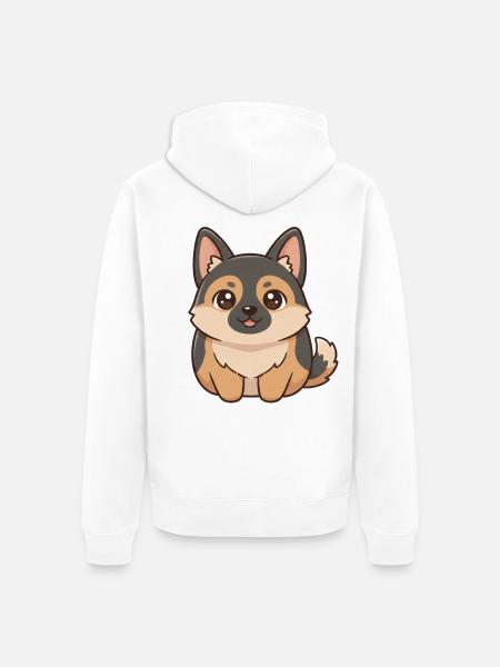 Deutscher Schäferhund - Unisex Premium Bio Zip Hoodie - Weiß