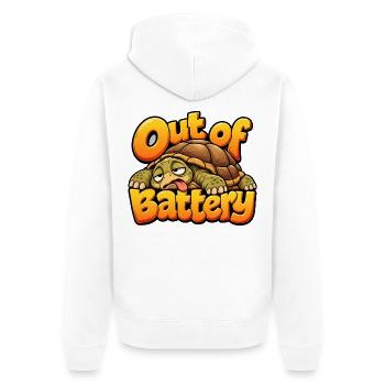 Landschildkröte - Unisex Premium Bio Zip Hoodie - Weiß - Hinten - Thijin (182cm)