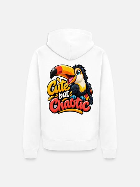 TUKAN - Unisex Premium Bio Zip Hoodie - Weiß