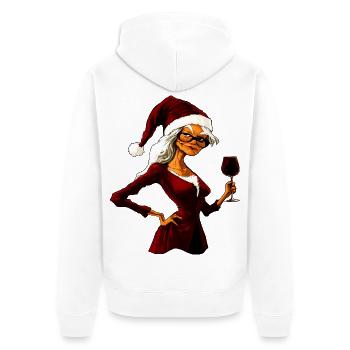 Hexen Weihnachten / Weihnachtsmann Hexe - Unisex Premium Bio Zip Hoodie - Weiß - Hinten - Thijin (182cm)