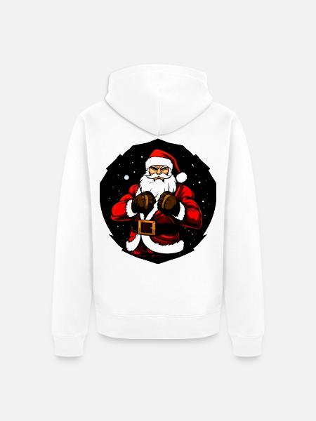 Kämpfer Christmas - Unisex Premium Bio Zip Hoodie - Weiß