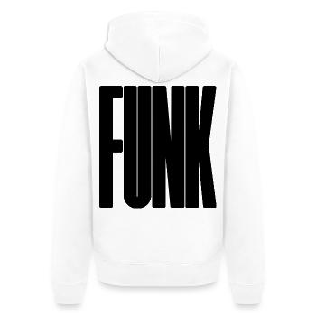 Bold Funk Music Logo - Unisex Premium Bio Zip Hoodie - Weiß - Hinten - Thijin (182cm)