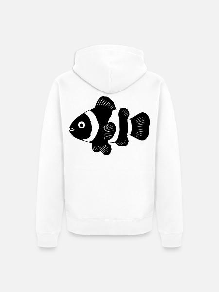 Clownfisch Anemonenfisch Geschenk Taucher - Unisex Premium Bio Zip Hoodie - Weiß