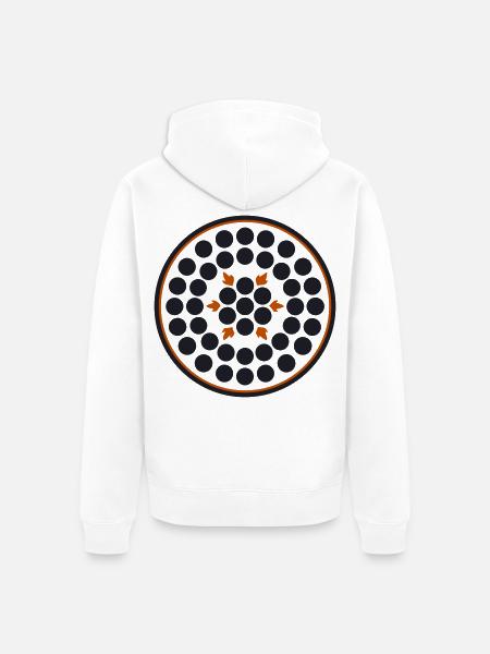 Raketenantrieb Triebwerk Logo - Unisex Premium Bio Zip Hoodie - Weiß