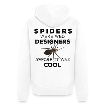 Nothing to fear but fear itself - Spinnen Angst - Unisex Premium Bio Zip Hoodie - Weiß - Hinten - Thijin (182cm)