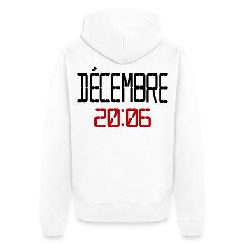 Geburtstag Dezember 2006, Französisch - Unisex Premium Bio Zip Hoodie - Weiß - Hinten - Thijin (182cm)