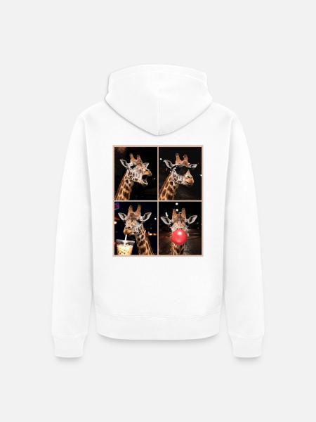 Giraffen Giraffe - Unisex Premium Bio Zip Hoodie - Weiß