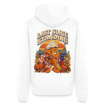 Thanksgiving Kürbiskuchen Last Slice Standing - Unisex Premium Bio Zip Hoodie - Weiß - Hinten - Thijin (182cm)