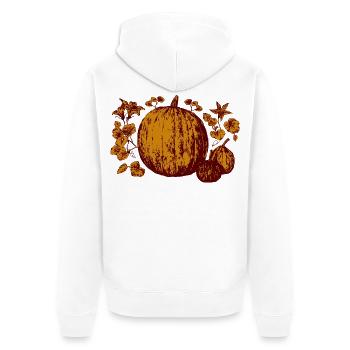 kürbisse - Unisex Premium Bio Zip Hoodie - Weiß - Hinten - Thijin (182cm)