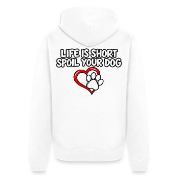Hundeliebhaber Haustiereltern Hundemama Papa Fell Mama Kunst - Unisex Premium Bio Zip Hoodie - Weiß - Hinten - Thijin (182cm)