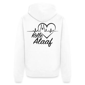 Kölle Alaaf - Unisex Premium Bio Zip Hoodie - Weiß - Hinten - Thijin (182cm)