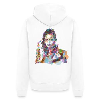 Lakecia - Unisex Premium Bio Zip Hoodie - Weiß - Hinten - Thijin (182cm)