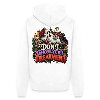 Unheimliche Geisterbehandlung - Unisex Premium Bio Zip Hoodie - Weiß - Hinten - Thijin (182cm)