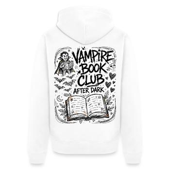 Vampire Book Club – After Dark - Unisex Premium Bio Zip Hoodie - Weiß - Hinten - Thijin (182cm)