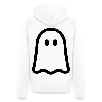 Geist - Unisex Premium Bio Zip Hoodie - Weiß - Hinten - Thijin (182cm)