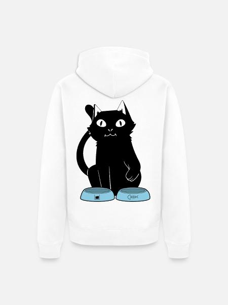 Personal Cat - Unisex Premium Bio Zip Hoodie - Weiß