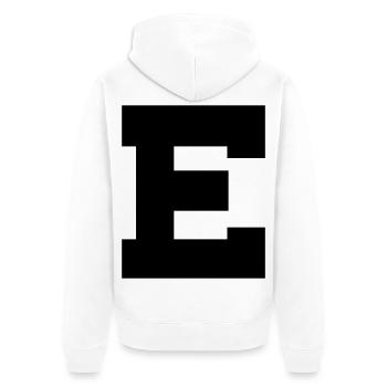 E - Unisex Premium Bio Zip Hoodie - Weiß - Hinten - Thijin (182cm)