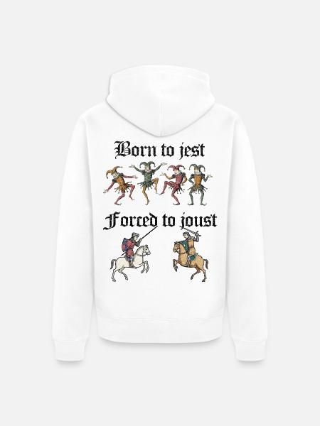 Scherz und Turrspiel - Unisex Premium Bio Zip Hoodie - Weiß