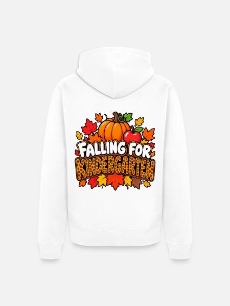 Herbstliebe Kindergarten - Unisex Premium Bio Zip Hoodie - Weiß