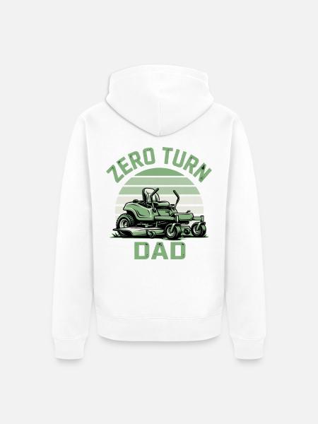 Lustiger Rasenmäher Papa Für Aufsitzmäher Fans - Unisex Premium Bio Zip Hoodie - Weiß
