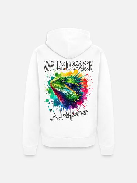 Wasserdrache Flüsterer - Unisex Premium Bio Zip Hoodie - Weiß