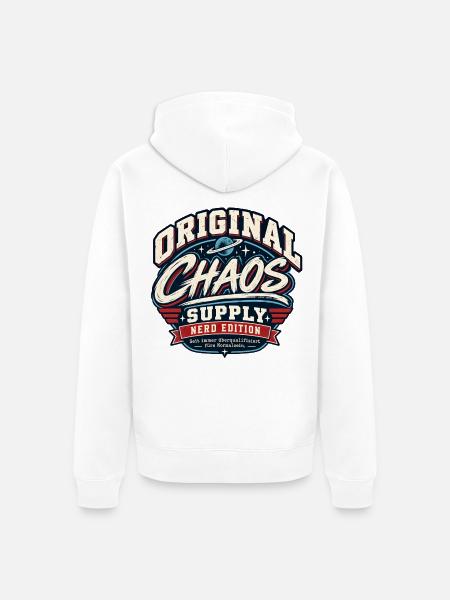 Original Chaos Nerd Edition - Unisex Premium Bio Zip Hoodie - Weiß