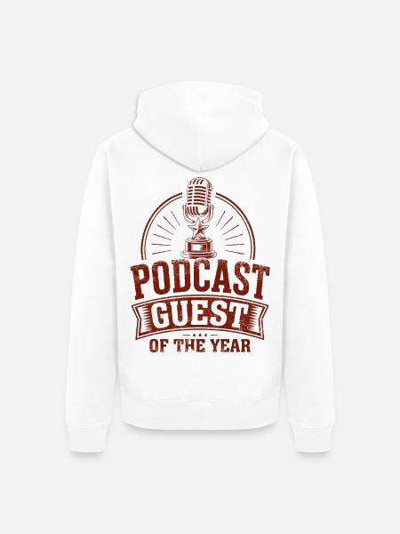 Podcast Guest Of The Year - Unisex Premium Bio Zip Hoodie - Weiß