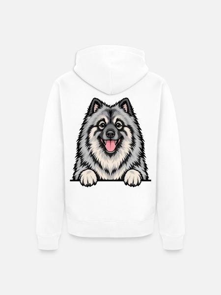 Wolfsspitz - Unisex Premium Bio Zip Hoodie - Weiß