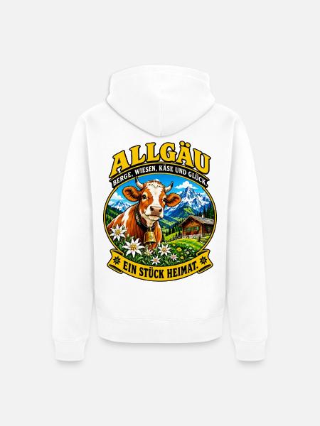 ALLGÄU - Unisex Premium Bio Zip Hoodie - Weiß