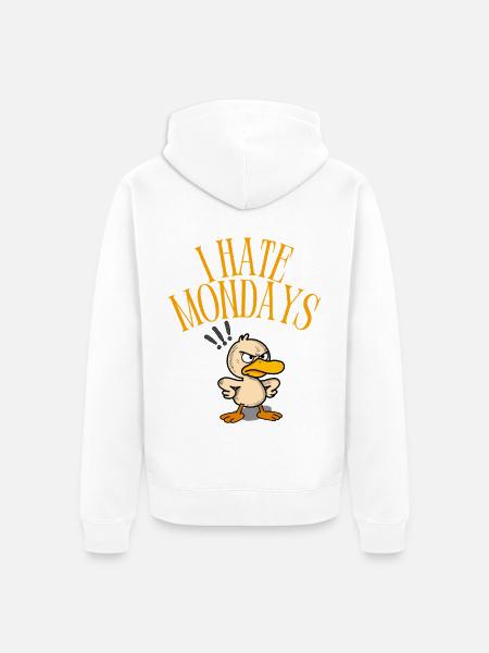 I hate Mondays - Unisex Premium Bio Zip Hoodie - Weiß
