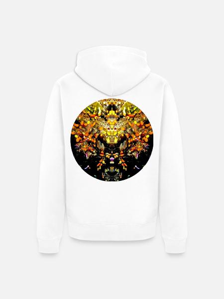 Natur Mandala  Unterwasserflora - Unisex Premium Bio Zip Hoodie - Weiß