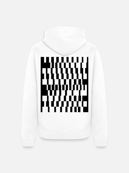 Geometrische Quadrate-Muster - Unisex Premium Bio Zip Hoodie - Weiß