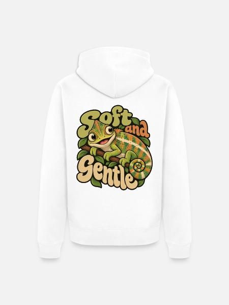 Chamäleon - Unisex Premium Bio Zip Hoodie - Weiß
