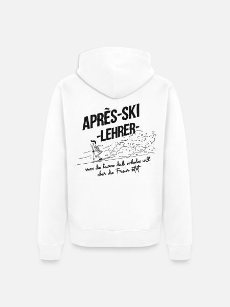 Après Ski Lehrer - Unisex Premium Bio Zip Hoodie - Weiß