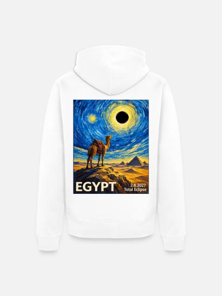 Ägypten Mondfinsternis 2027 - Unisex Premium Bio Zip Hoodie - Weiß