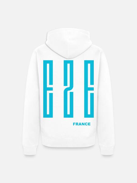 EZE Frankreich - Unisex Premium Bio Zip Hoodie - Weiß