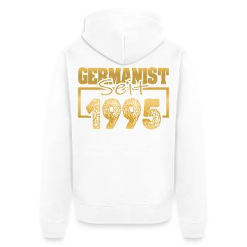 Studium 1995 - Unisex Premium Bio Zip Hoodie - Weiß - Hinten - Thijin (182cm)