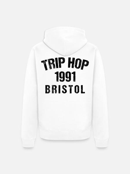 Trip Hop - Unisex Premium Bio Zip Hoodie - Weiß
