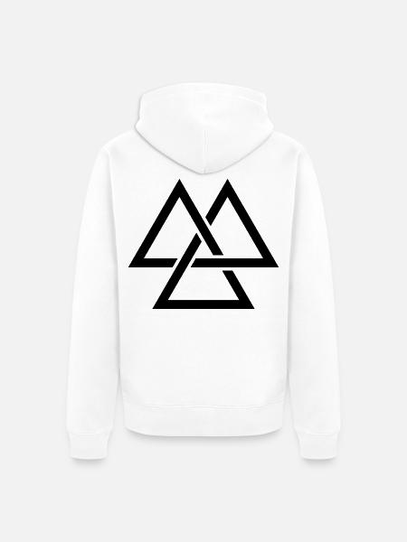 Stammeszeichen - Unisex Premium Bio Zip Hoodie - Weiß