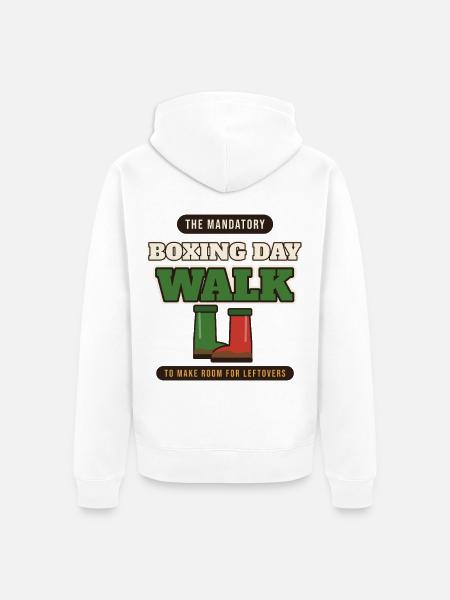 Der obligatorische Boxing Day Walk - Unisex Premium Bio Zip Hoodie - Weiß