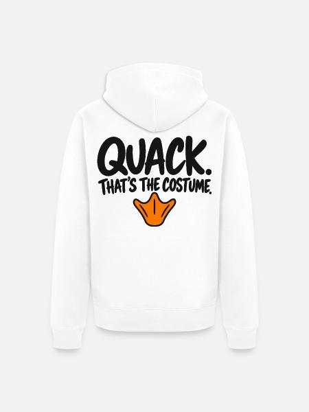 Quack That's the Costume - Unisex Premium Bio Zip Hoodie - Weiß