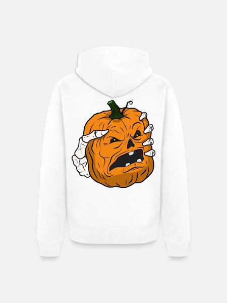 Pumpkin Tight Halloween - Unisex Premium Bio Zip Hoodie - Weiß