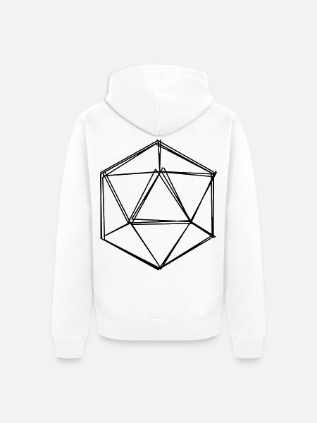 W20 handgezeichnet - Unisex Premium Bio Zip Hoodie - Weiß