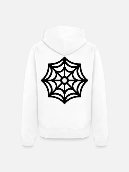 Spinnennetz - Unisex Premium Bio Zip Hoodie - Weiß