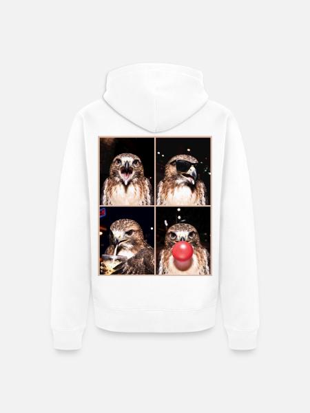 Habichte Habicht - Unisex Premium Bio Zip Hoodie - Weiß